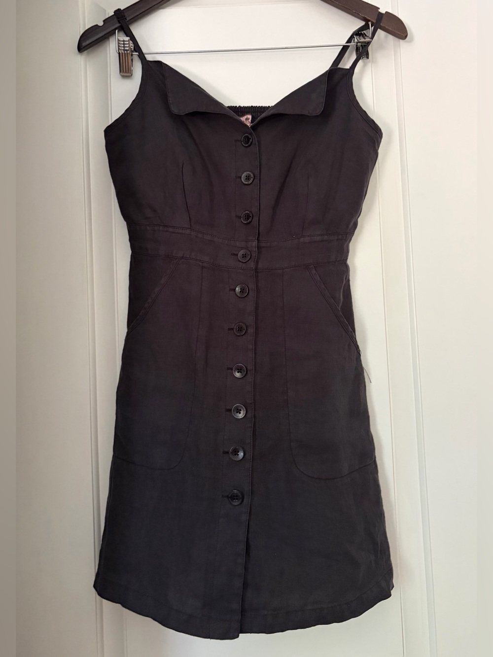 JUICY COUTURE Denim Button-Front Mini Dress (0)
